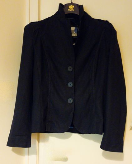 Per Una Navy Pure Linen Blazer S12