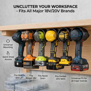 Universal Power Tool Drill Holder - 3D Printed Storage Mount