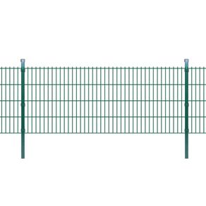 2D Garden Fence Panels & Posts 2008x830 mm 8 m Green