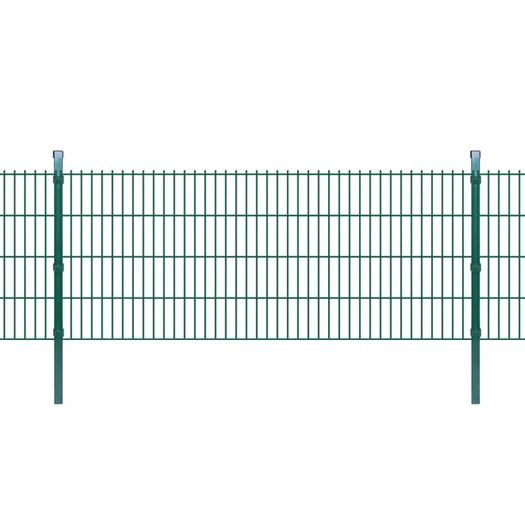 2D Garden Fence Panel & Posts 2008x830 mm 2 m Green