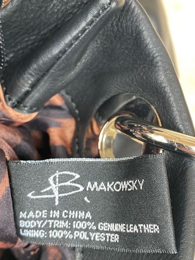 B Makowsky Leather Shoulder Bag