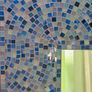 Large Handmade Blue Turquoise Mosaic Wall Mirror Image 3