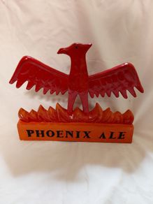 Vintage Hand Painted Phoenix Ale Promo Figure Rare Irish Brewery Collectible