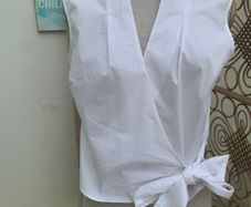 Hobbs sleeve less White Wrap Blouse