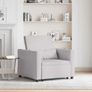Single Sofa Bed Reclining Cloud grey 90 x 165 x 87 cm Fabric Image 3