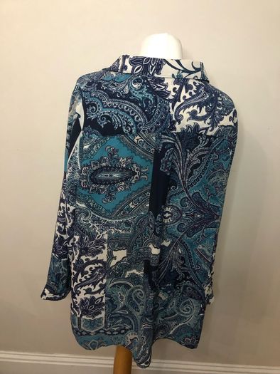 Susan Graver blue paisley blouse (XL)