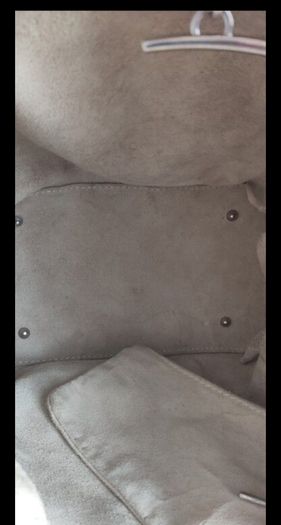 Reversible Genuine Pebbled Leather & Suede Tote / Sack Bag