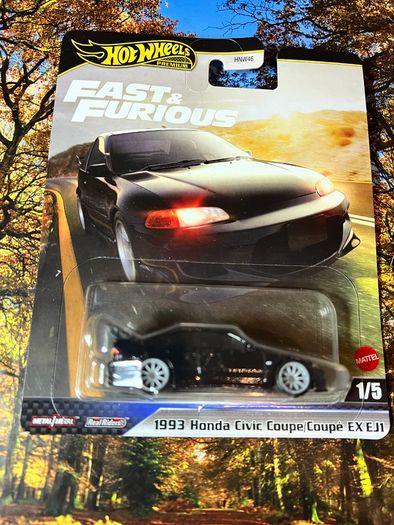 Honda Civic Coupe Ex Ej1 Fast & Furious Hot Wheels Premium