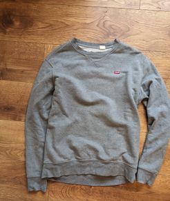 Levis Classic Standard Crewneck Fleece Sweatshirt - Heather Grey (Mens S)
