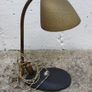 Vintage solid brass Table Desk lamp Metal top Image 3