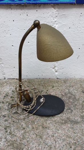 Vintage solid brass Table Desk lamp Metal top