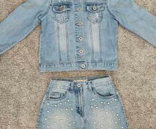 Girls Denim set 7-8Y