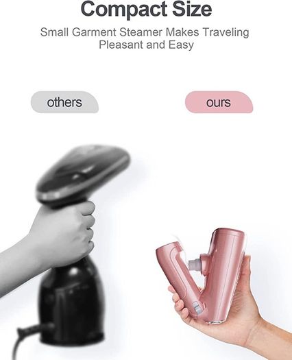 Fast Heat Up Foldable Steamer HandHeld Steamers for Fabric Steamer, 320ML Large Detachable Water Tank for Home and Travel Steam Fabric Steamer Wrinkle Remover 1500W (FREE POSTAGE)