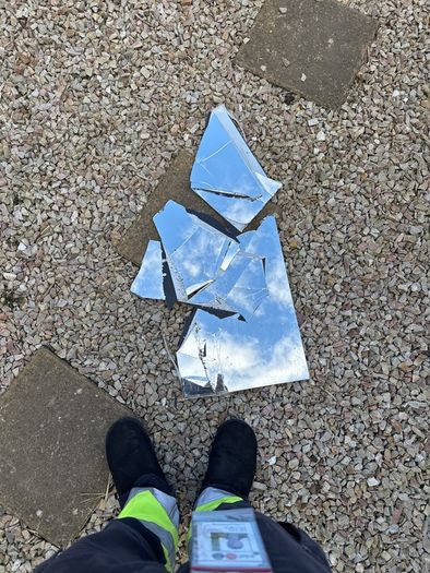 Broken mirror for crafts