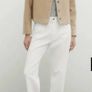 Massimo Dutti Women's Beige Wool Blend Jacket Image 2