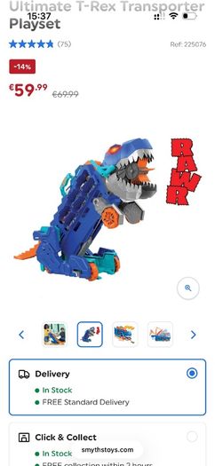 Hot Wheels City T-Rex Transporter