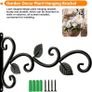 Hanging Basket Bracket 2 Pcs Plant Hooks, Hanging Basket Brackets Outdoor Metal Garden Hanging Hook Wall Plant Hanger Brackets for Hanging Plants Lanterns Bird Feeders Fence (Black) Image 3