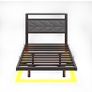 Metal Bed Frame with LED Lights and Charging Station, Heavy Duty Metal Slat Support, Noise Free, No Box Spring Needed Image 2