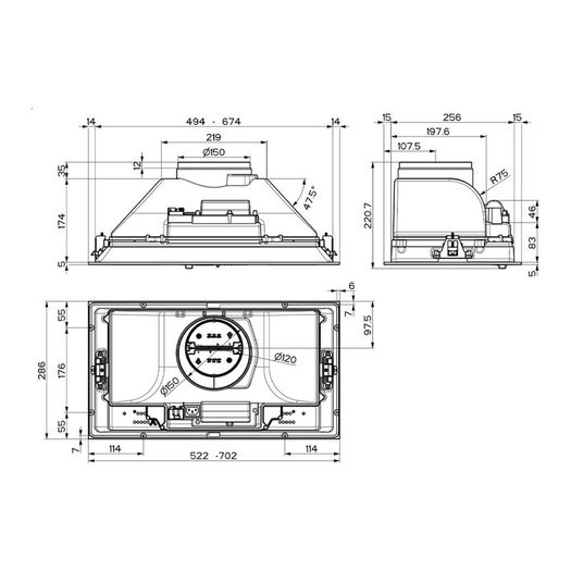Damaged Faber INKA SMART C 520mm Canopy hood