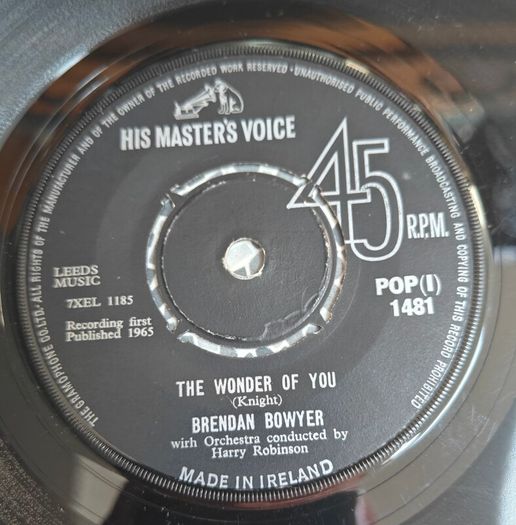 Brendan Bowyer and Royal Showband Waterford, Wonder of You, Fun Fun Fun 7"  Irish Showband interest