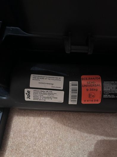 Jole Car seat in Excellent Condition
