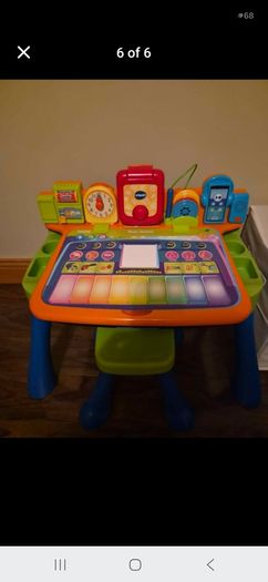 JCB construction crane and Bosch toy workbench