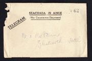 1942 Ireland 15th November Limerick (Luimneach handstamp on Telegram), Co. Tipperary Telegram Envelope and Contents