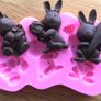 3 Easter Bunny chocolate mould Image 2