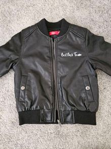 Boys leather bomber jacket 3-4Y