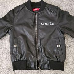 Boys leather bomber jacket 3-4Y