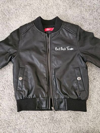 Boys leather bomber jacket 3-4Y