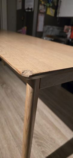 dining table and bench