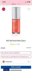 Brand New No 7 Gel Finish Orange Spice Nail Polish