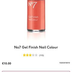 Brand New No 7 Gel Finish Orange Spice Nail Polish
