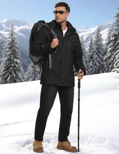 Brand New Xnova Men's Winter Parka Jacket Warm Fleece Lined Cargo Coat