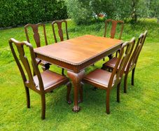 Antique table and chairs
