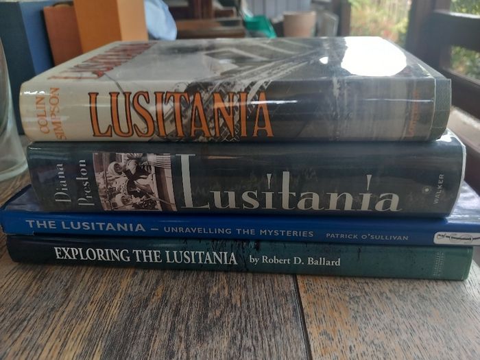 4 as new hardbacks on Lusitania, D18 post 10e
