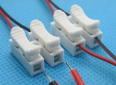 20 pcs Connectors Terminal Block Wire Splice Push Cable Push-In 2 Pin, No Electricity Needed, Flame-Retardant Cable Splice Connectors for LED Lights Free inspection