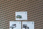 Three postcards issued for the centenary of the motor car in 1986