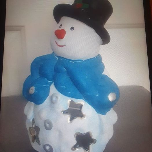 Christmas Snowman Tea Light Holder .. Will Include a Tealight