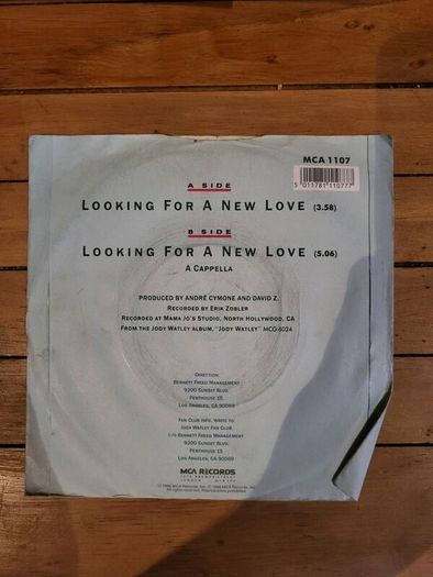 Jody Watley Looking For A New Love 7 inch Single 1986 MCA Records