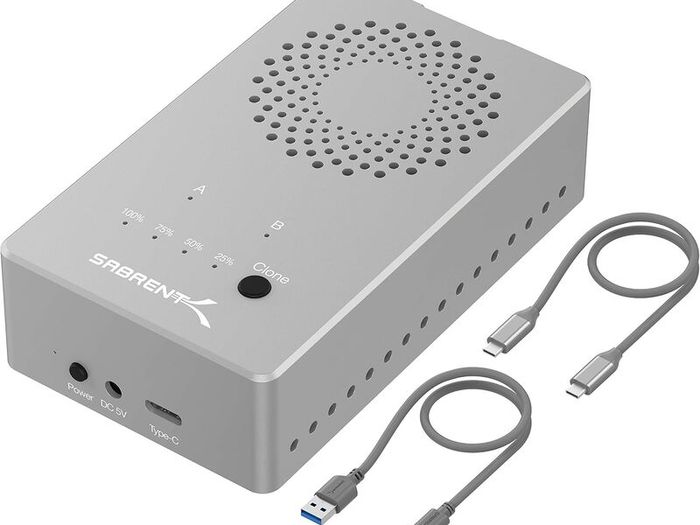 SABRENT M.2 SSD Enclosure, 2 NVMe to USB Case, Offline Cloning NVMe Enclosure