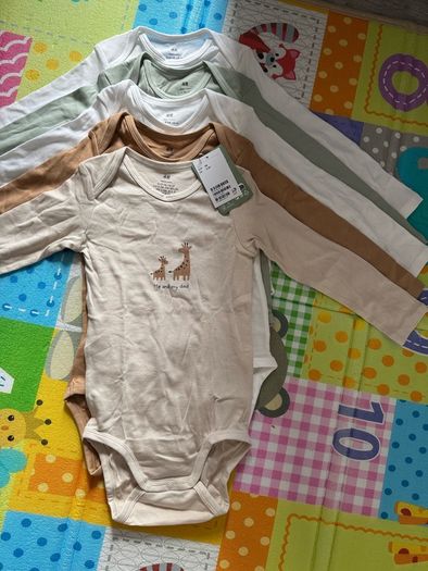 Baby bodysuits 5 pack H&M New long sleeve