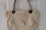 Handmade Cream Crochet Holiday Bag