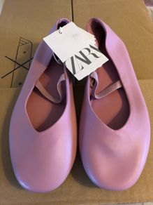 Zara brand new pink leather pumps