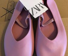 Zara brand new pink leather pumps