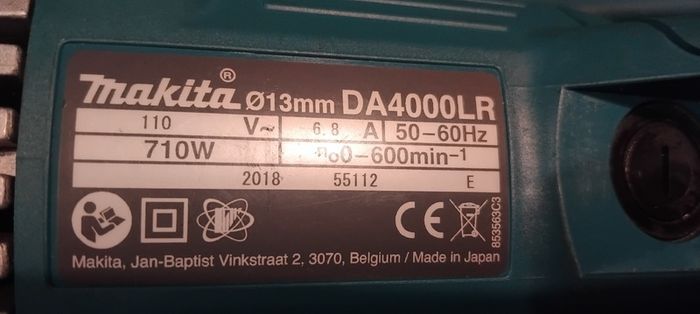 Makita DA4000LR Angle Drill 110v