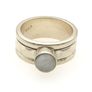 925 Vintage Sterling Silver & Moonstone Spinner Ring Image 3