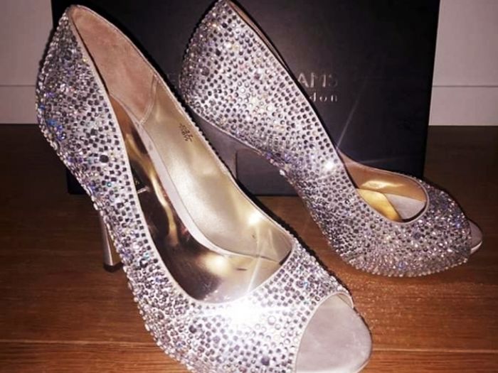 Benjamin Adams Silver leather shoes.