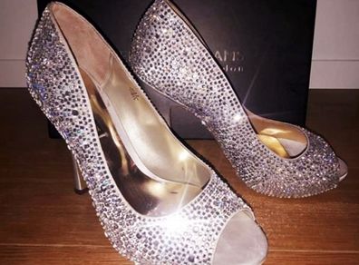 Benjamin Adams Silver leather shoes.